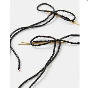 1193. Free People Dainty Beaded Bow Pin